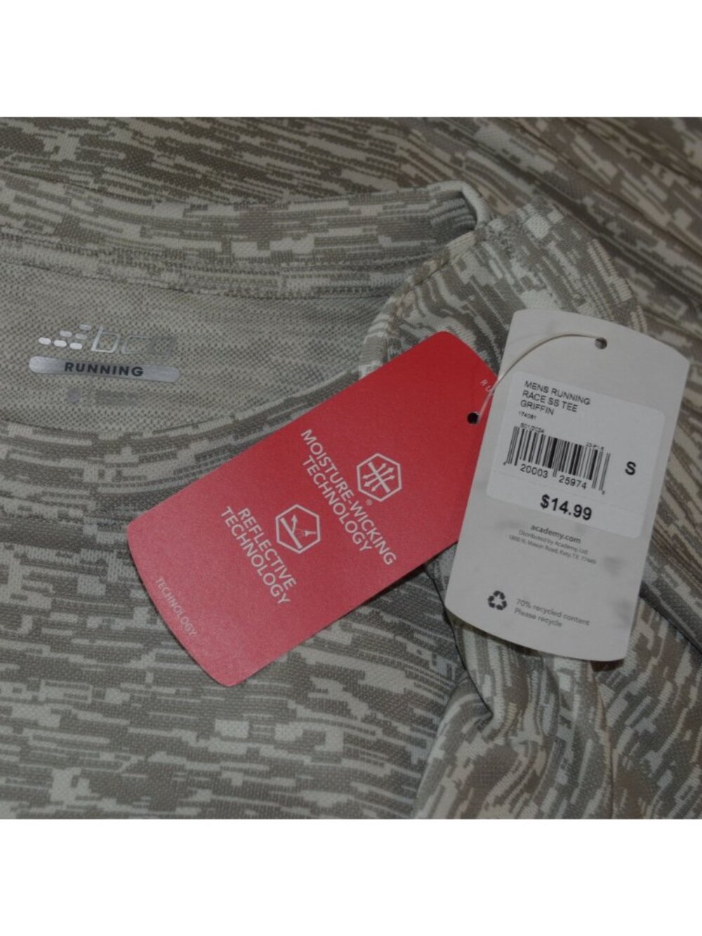New w Tags! BCG Men's Sz S Running Race Athletic T-SHIRT - Picture 2 of 5